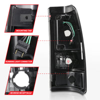 ANZO ANZO 2003-2006 Chevy Silverado 1500 LED Taillights Plank Style Black w/Clear Lens (311327)