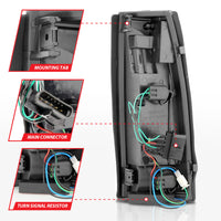 ANZO ANZO 1999-2000 Cadillac Escalade LED Taillights Black Housing Clear Lens Pair (311344)