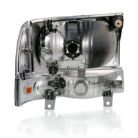ANZO ANZO 2000-2004 Ford Excursion Crystal Headlight w/ Corner Light Black Amber (w/o Bulb) (111457)