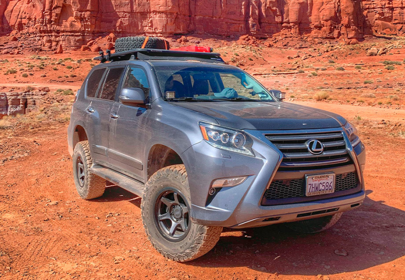 Cali Raised Cali Raised 10-22 Lexus GX 460 Low Profile LED Ditch Light Brackets Kit -Blue Backlight - Small (CR2809)