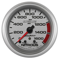 AutoMeter AutoMeter Gauge Nitrous Press 2-5/8in. 1600PSI Stepper Motor W/ Peak & Warn Ultra-Lite II (7774)