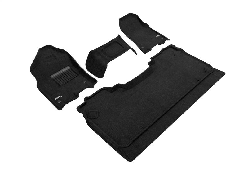 3D MAXpider 3D MAXpider 19-24 Dodge Ram 1500 Crew Cab w Bench Front Row Elegant Black R1 R2 (R1 3 Pcs Design) (L1DG02704709)