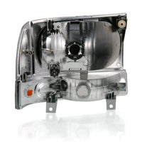 ANZO ANZO 2000-2004 Ford Excursion Crystal Headlight w/ Corner Light Chrome Amber (w/o Bulb) (111458)