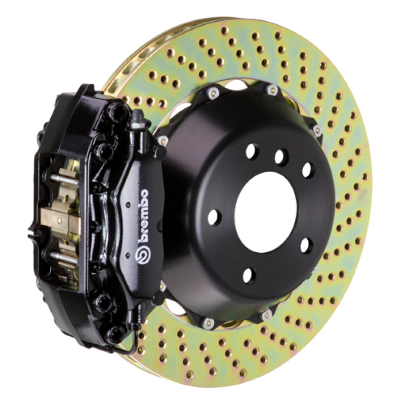 Brembo Brembo 06 330i Rear GT BBK 4 Piston Cast 345x28 2pc Rotor Drilled-Black (2P1.8011A1)