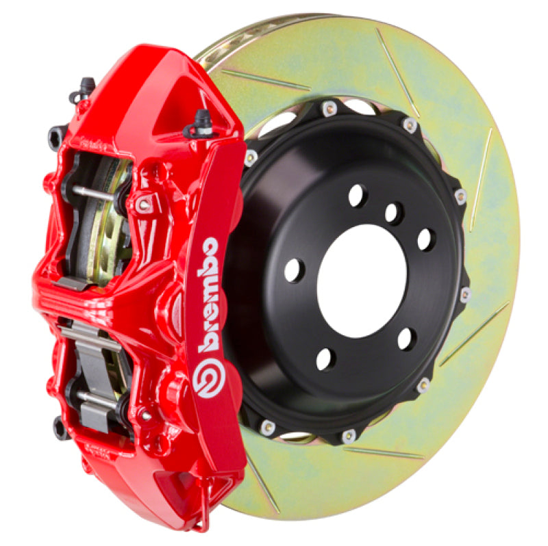 Brembo Brembo 05-09 F430 Challenge Front GT BBK 6 Piston Cast 380x32 2pc Rotor Slotted Type-1-Red (1M2.9026A2)