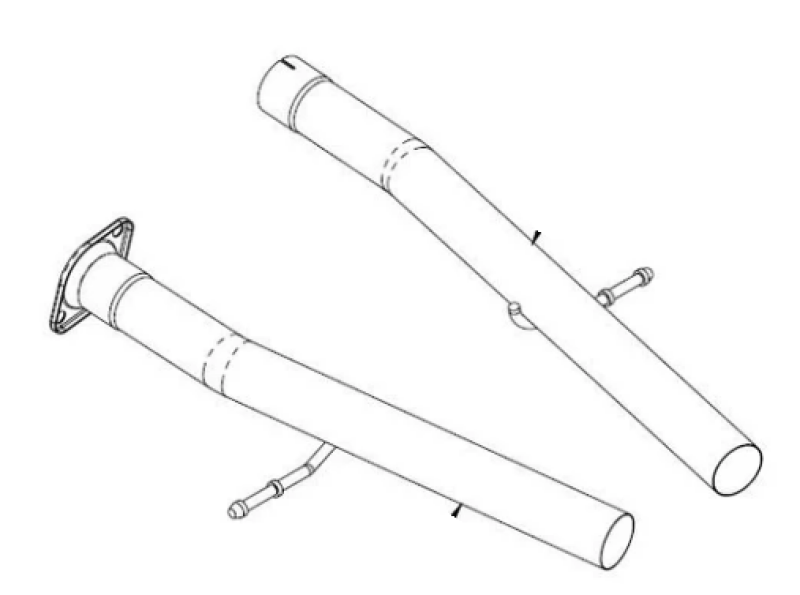 Corsa Corsa 2018-2024 Dodge Durango SRT Sport to Xtreme Non-Resonated Head Pipe Conversion Kit (21237)