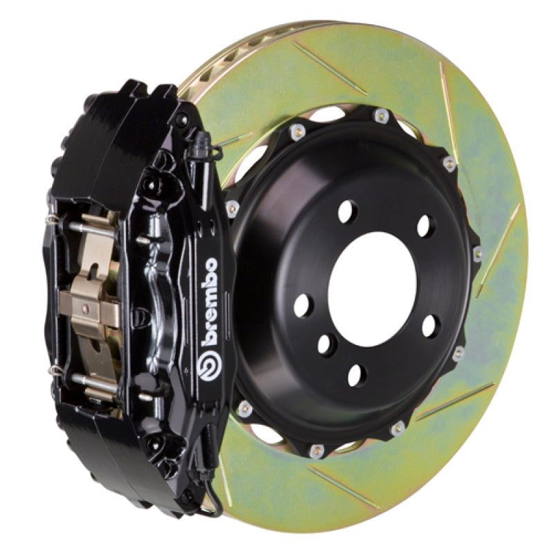 Brembo Brembo 99-05 330i (Excl. xDrive) Fr GT BBK 4 Piston Cast 2pc 355x32 2pc Rotor Slotted Type1-Black (1B2.8008A1)