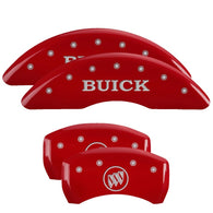 MGP 4 Caliper Covers Engraved Front Buick Rear Buick Shield Red Finish Silver Char 2015 Buick Regal - 49012SBSHRD