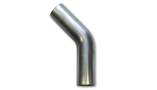 Vibrant 2.25in O.D. T304 SS 45 deg Mandrel Bend 6in x 6in leg lengths (3.375in Centerline Radius) - 13098
