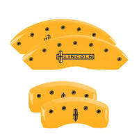 MGP 4 Caliper Covers Engraved Front & Rear MGP Yellow finish black ch - 36007SMGPYL