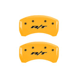 MGP 4 Caliper Covers Engraved Front & Rear RT1-Truck Yellow finish black ch - 12181SRT1YL