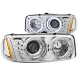 ANZO 1999-2006 Gmc Sierra 1500 Projector Headlights w/ Halo Chrome - 111191