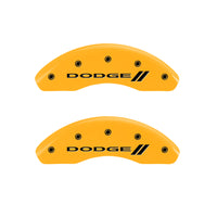 MGP 4 Caliper Covers Engraved F & R w/ Stripes/Dodge Yellow Finish Black Char 2001 Dodge Stratus - 12135SDD3YL