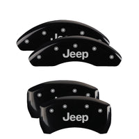 MGP 4 Caliper Covers Engraved Front & Rear JEEP Black finish silver ch - 42016SJEPBK