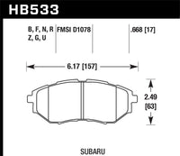 Hawk 05-08 LGT D1078 Performance Ceramic Street Front Brake Pads - HB533Z.668
