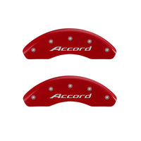 MGP 4 Caliper Covers Engraved Front Accord Engraved Rear Accord Red finish silver ch - 20107SACCRD
