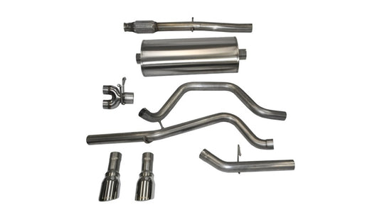 Corsa 14 GMC Sierra/Chevy Silv 1500 Crew Cab/Std. Bed 5.3L V8 Polished Sport Dual Rear CB Exhaust - 14870