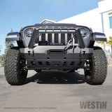Westin 18-19 Jeep Wrangler JL Stubby Front Bumper - Textured Black - 59-80085