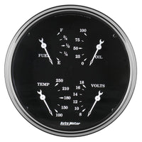 Auto Meter Gauge Quad 5in 240E-33F Elec Old Tyme Black - 1710