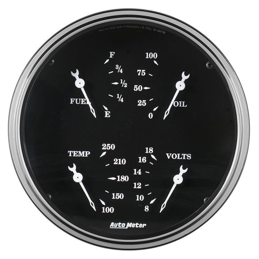 Auto Meter Gauge Quad 5in 240E-33F Elec Old Tyme Black - 1710