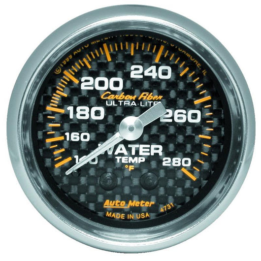 Autometer Carbon Fiber 52mm WaterTemperature Gauge - 4731