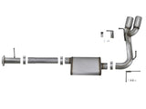 aFe Rebel Series CB 3in Middle Side Exit SS Exht w/Polish Tips 15-17 Chevy Colorado / GMC Canyon - 49-44061-P