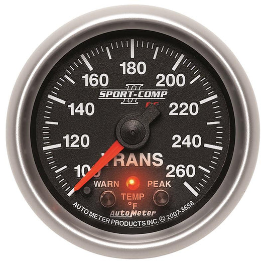 Autometer Elite 52.4mm 100-260F Transmission Temprature Peak & Warn w/ Electronic Control Gauge - 3658