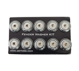 NRG Fender Washer Kit w/Rivets For Plastic (Gunmetal) - Set of 10 - FW-100GM