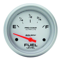 Autometer Ultra-Lite 66.7mm Short Sweep Electronic 0 E/90 F Fuel Level Gauge - 4414