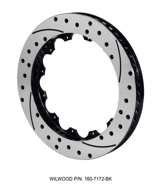 Wilwood Rotor-SRP48 SPC-37-RH-BLK-Drill 12.88 x 1.25 - 12 on 8.75in - 160-7172-BK
