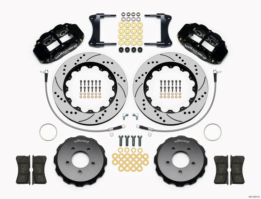 Wilwood Narrow Superlite 6R Front Hat Kit 14.00in Drilled 2005-Up Mazda Miata w/ Lines - 140-12911-D