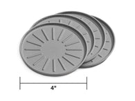 WeatherTech Round Coaster Set - Grey - Set of 4 - 8A4CSTGR