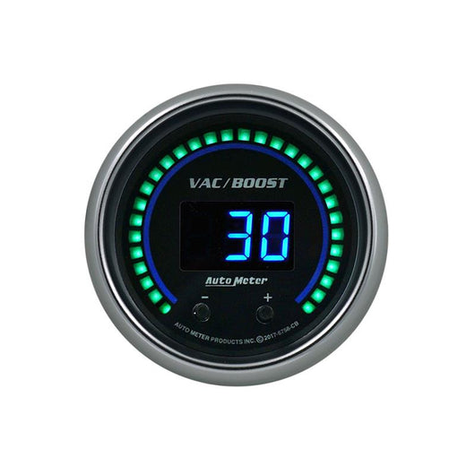 Autometer 52.4mm Black Switchable 0-1600 PSI / 0-110 BAR Vacuum/Boost Cobalt Elite Digital Gauge - 6758-CB