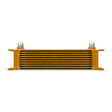 Mishimoto Universal 10 Row Oil Cooler - Gold - MMOC-10G