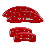 MGP 4 Caliper Covers Engraved Front & Rear MGP Red finish silver ch - 38021SMGPRD