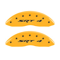 MGP 4 Caliper Covers Engraved Front & Rear SRT4 Yellow finish black ch - 12192SSR4YL