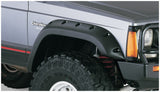 Bushwacker 84-01 Jeep Cherokee Cutout Style Flares 4pc Fits 4-Door Sport Utility Only - Black - 10911-07