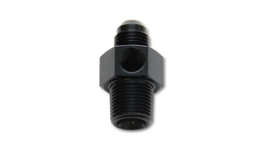 Vibrant -8AN Male to 1/4in NPT Male Union Adapter Fitting w/ 1/8in NPT Port - 16497