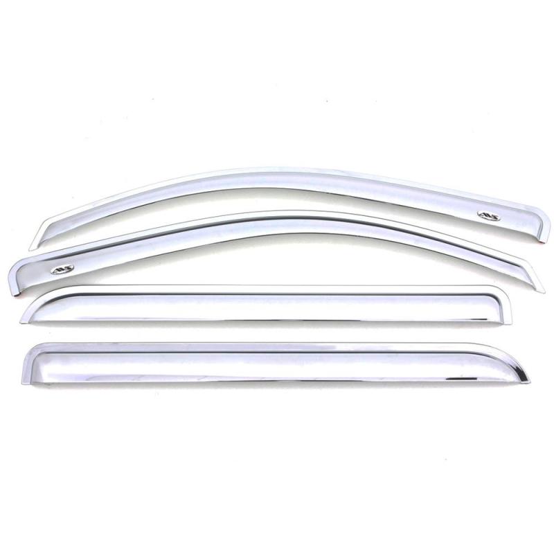 AVS 07-16 GMC Acadia Ventvisor Outside Mount Front & Rear Window Deflectors 4pc - Chrome - 684632