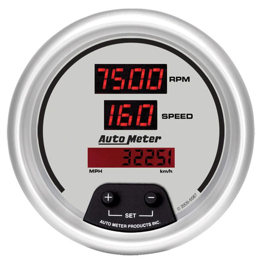 Autometer Ultra-Lite 3 3/8in 8000 RPM/ 160mph Digital Tach Speedo Combo - 6587