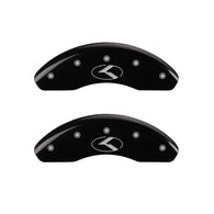 MGP 2 Caliper Covers Engraved Front Circle K/Kia Black Finish Silver Char 2018 Kia Rio - 21190FCRKBK