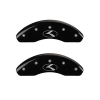 MGP 2 Caliper Covers Engraved Front Circle K/Kia Black Finish Silver Char 2018 Kia Rio - 21190FCRKBK