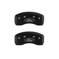 MGP 4 Caliper Covers Engraved Front & Rear Oval logo/Ford Red finish silver ch - 10007SFRDRD