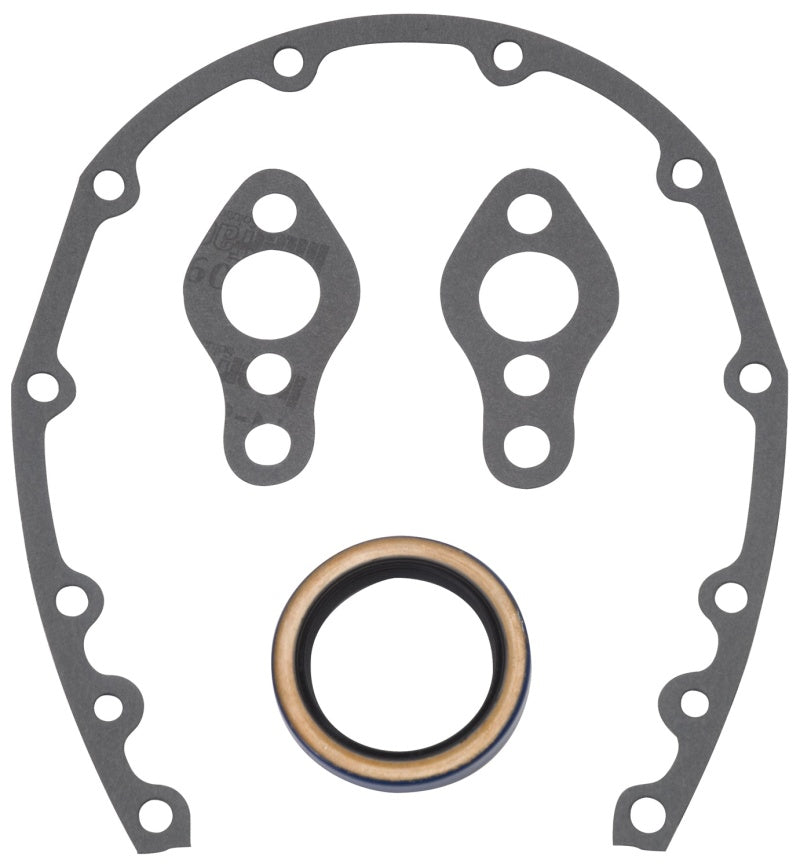 Edelbrock SBC Timing Cover Gasket And Oil Seal Kit - 6997