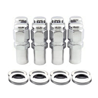 McGard Hex Lug Nut (Long Shank - 1in. / Duplex) - 9/16-18 / 7/8 Hex / 2.425in. L (8-Pack) - Chrome - 62822