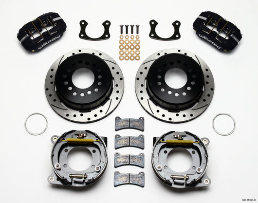 Wilwood Dynapro Low-Profile 11.00in P-Brake Kit Drilled Small Ford 2.66in Offset - 140-11393-D