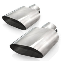 Stainless Works Big Oval Exhaust Tips 2.5in Inlet (priced per pair) - 781250