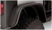 Bushwacker 07-18 Jeep Wrangler Flat Style Flares 2pc Fits 2-Door Sport Utility Only - Black - 10052-07