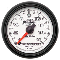 Autometer Phantom II 52.4mm Full Sweep Electronic 0-1600 Def F EGT/Pyrometer Gauge - 7544