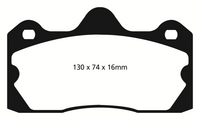 EBC 10+ Lotus Evora 3.5 Redstuff Rear Brake Pads - DP3060C